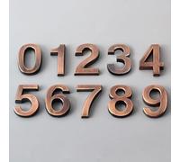 Targa con numero civico 3D lucida, adatta per superfici lisce e asciutte, comprese porte, cassette postali e pareti (1)