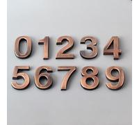 Targa con numero civico 3D lucida, adatta per superfici lisce e asciutte, tra cui porte, cassette postali e pareti (5)
