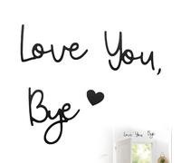 Targa con scritta "Love You Bye Above Above", regalo per San Valentino, matrimonio, Ringraziamento, Love You Bye, decorazione da parete per San Valentino (nero)