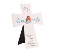 Targa Croce Funeraria In Ceramica Memoriale Widdop and Co Bianca TY361