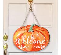 Targa da appendere al muro a forma di zucca in legno autunnale, regalo per