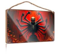 Targa da appendere Darkness Unleashed: The Armed Skeleton'SIng Of Chaos, cartello in legno vintage, accessorio da scrivania per uomo (15 x 28 cm)