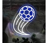 Targa da calcio al neon, dimmerabile, palla sportiva, luce a LED per camera dei ragazzi, bar, grotta maschile, decorazione, targa al neon per bambini, amici, regalo di compleanno