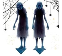 Targa da giardino con fantasmi di Halloween, spaventosa e antiruggine