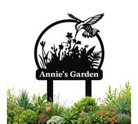 Targa da Giardino Personalizzata in Metallo con Testo Targa Decorativa da Esterno con Paletto Adatta per Decorare Cortili Prati Terrazze, Articoli da Giardinaggio Personalizzati