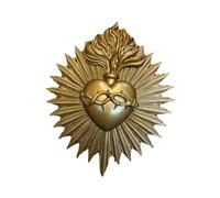 Targa da muro a forma di cuore, arte decorativa, statua gotica per uomini e
