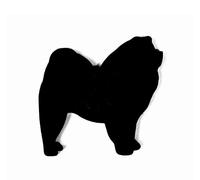 Targa Da Parete A Forma Di Chow Chow In Nero