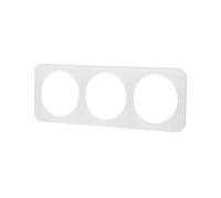 Targa da parete bianca in vetro di design tedesco/francese con 3 interruttori. Ideale per un'installazione moderna ed elegante che combina funzionalità e stile nei tuoi spazi.