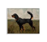 Targa da parete "Cane da caccia nel prato" | Stupell Industries 35,6 x 27,9 cm, facile da appendere e robusto, realizzato negli Stati Uniti, da Marian Parsons