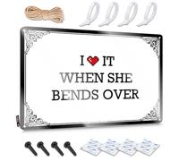 Targa da parete con accessori da cucina, decorazione personalizzata in latta, resistente allo sbiadimento, con scritta "I Love It When She Bends Over For Home Kitchen | Decorazione vintage antica per