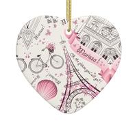 Targa da parete in ceramica da appendere a forma di farfalla di Parigi, con scritta "Love", regalo per amici, regalo di Natale