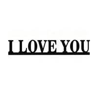 Targa da parete in ferro Love You Bye 22x8 cm minimalista arredo so