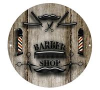 Targa da parete in metallo, motivo: Barber Shop, Art D ̈cor Shop Signs Vintage Stampa 903, quadrata/rotonda, 30,5 x 30,5 cm