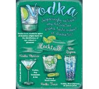 Targa da parete in metallo stile vintage con ricetta di vodka Cocktails