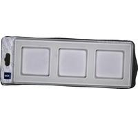 Targa da parete in vetro con 3 chiavi. Elegante colore bianco, ideale per qualsiasi ambiente. Dona modernità e funzionalità alla tua casa.