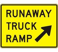 Targa Da Parete Runaway Truck Ramp (Exit) Traffic Warnings Fori Inclusi Cartello Di Sicurezza Retrò Decorazione Murale Da Parete Per Esterno Bagno Caffetteria M