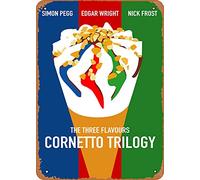 Targa da parete vintage in latta - Altri disegni cinematografici The Three Flavours Cornetto Trilogy poster in metallo 30,5 x 20,3 cm casa bar uomo grotta decorazione murale poster film