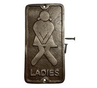 Targa da porta bagno donne in ghisa stile vintage