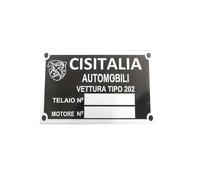 Targa Dati Compatibile Con L'Automobile Classica Vintage Cisitalia Fiat #V476-8
