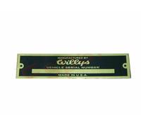 Targa Dati Numero Di Serie Veicolo In Ottone Per Jeeps Willys @US