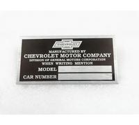 Targa Dati Per Auto Chevrolet Vintage #V260-7
