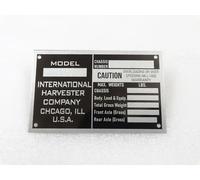 Targa Dati Per Camion Vintage International Harvester Company Data #V257-7 @VD