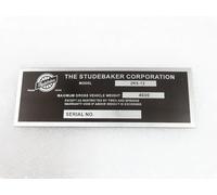 Targa Dati Per Pickup Studebaker Vintage 1949 In Poi #V241-7 @VD