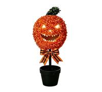 Targa decorativa da giardino con volto di zucca (arancione, 50)