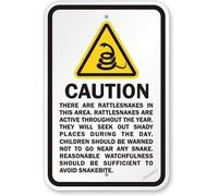 Targa decorativa da parete con scritta in lingua inglese "Caution: There are Rattlesnakes in This, Engineer Grade, Metal Tin Signs Yard Sign Office Sign Outdoor & Indoor Safety Sign 20,3 x 30,5 cm