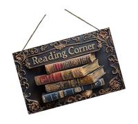 Targa decorativa da parete in legno per creare un'atmosfera in case e biblioteche, con facile installazione