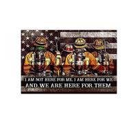 Targa decorativa da parete in metallo vintage con scritta "I am not here for me I Am Here for We Art Home Office Bar Club 20,3 x 30,5 cm