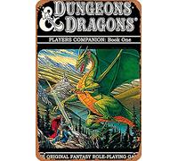 Targa decorativa da parete, poster retrò con copertina di Dungeons & Dragons, 20,3 x 30,5 cm, stile vintage, decorazione artistica da bar, uomo