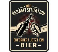 Targa decorativa originale Rahmenlos in metallo per il bar - La situazione complessiva richiede ora un..