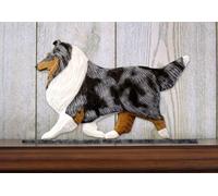 Targa Decorativa Per Parete Sheltie Blu Merle