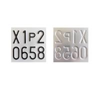 Targa Decorativa Prova con Caratteri in Rilievo Punzonati, Replica Targa di Prova in Alluminio Catarifrangente - Decorativa