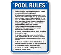 Targa di avvertimento con scritta "New Street Sign", decorazione da parete, bacheca Minnesota Pool Rules, cartello riflettente per cortile, ufficio, sicurezza per esterni e interni, cartello in