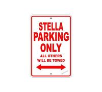 Targa di avvertimento decorativa da parete, con scritta in lingua inglese "Scooter Stella Parking Only All Others Will Be Towed", in metallo, per garage, cortile, ufficio, per esterni e interni, 20 x
