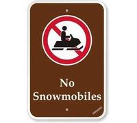 Targa di avvertimento decorazione da parete No Snowmobiles Safety Road Street Metal Tin Signs Yard Sign Office Sign Outdoor & Indoor Safety Sign 20,3 x 30,5 cm