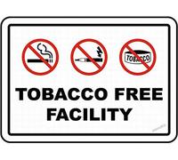 Targa di avvertimento decorazione da parete No Tobacco Safety Notice Tin Signs Metal Office Sign Outdoor Indoor Safety Sign 20x30,5 cm
