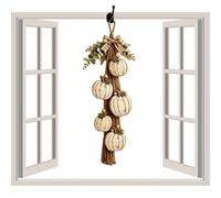 Targa di benvenuto autunnale, in legno rustico, vintage, con fiocchi | Targa a forma di zucca per ingresso di casa, soggiorno, parete, angolo delle scale, supporto per camera da letto