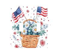 Targa di copertura per interruttore della luce con bandiera americana, decorazione da parete floreale patriottica rossa bianca blu, vintage, rustica, estate, 4 luglio, termoplastica, dimensioni