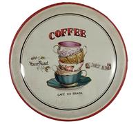 Targa di Latta " Caffè " Cafe Espresso Cappuccino Rotondo 35cm Nuovo