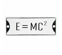 Targa di Latta " e = Mc ²" Formula Teoria Della Relatività Einstein Massa