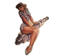 Targa di Latta " Spark Plug " Pin Up Officina Stazione di Servizio Candela BAR