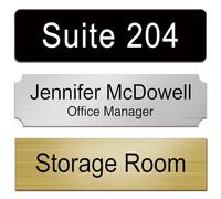 Targa di Nome Incisa su Ordinazione per Porta o Parete, Targa Personalizzata per Porta per Ufficio (5,1 x 25,4 cm)