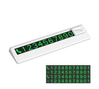 Targa di parcheggio temporaneo con 4 set di numeri multicolore 12x3x2 cm(WHITE)