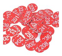 Targa digitale in plastica da 1 a 100, portachiavi, decorazione, numeri di stoccaggio Per Ristoranti(Red White)