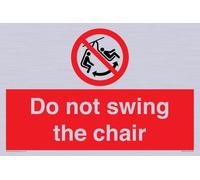 Targa Do not swing the chair - 300 x 200 mm - A4L