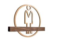 Targa for bagno for uomini e donne Targa for porta della toilette creativa Targa for toilette pubblica for ufficio dell'hotel Segnaletica con logo WC Targhetta per Porta(6,25x18cm)