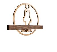Targa for bagno for uomini e donne Targa for porta della toilette creativa Targa for toilette pubblica for ufficio dell'hotel Segnaletica con logo WC Targhetta per Porta(5,25x18cm)